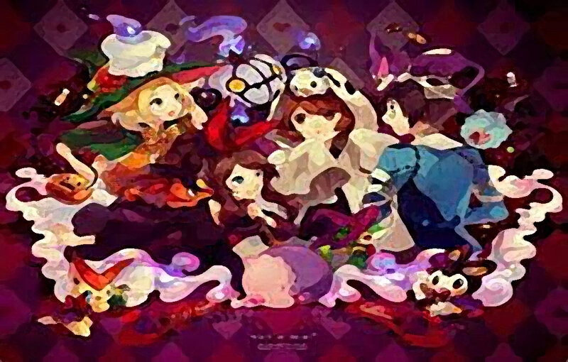 Group of Animated Characters — Purple, Chaotic