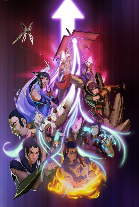 Group of Animated Characters — Purple, Dramatic, Anime