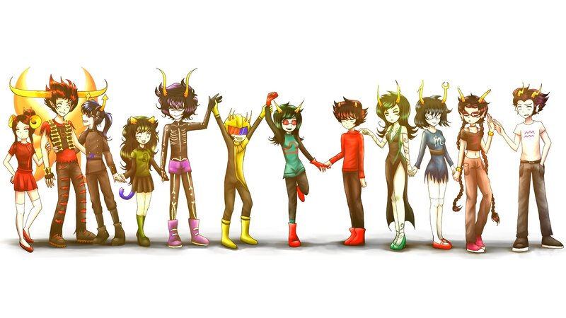 Group of Animated Characters — White, Friendly