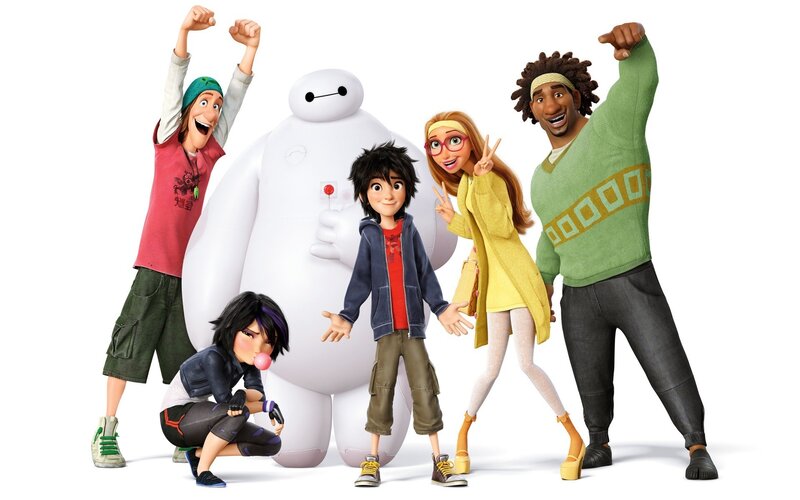 Group of Animated Characters — White, Happy