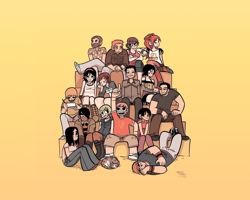 Group of Animated Characters — Yellow, Casual