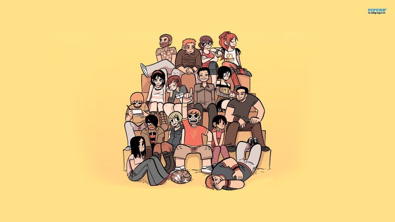 Group of Animated Characters — Yellow, Playful, Comic