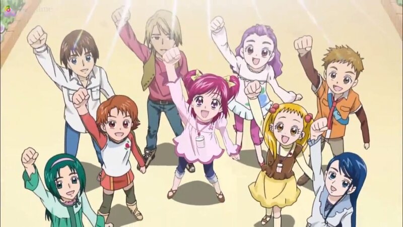 Group of Animated Children — Yellow