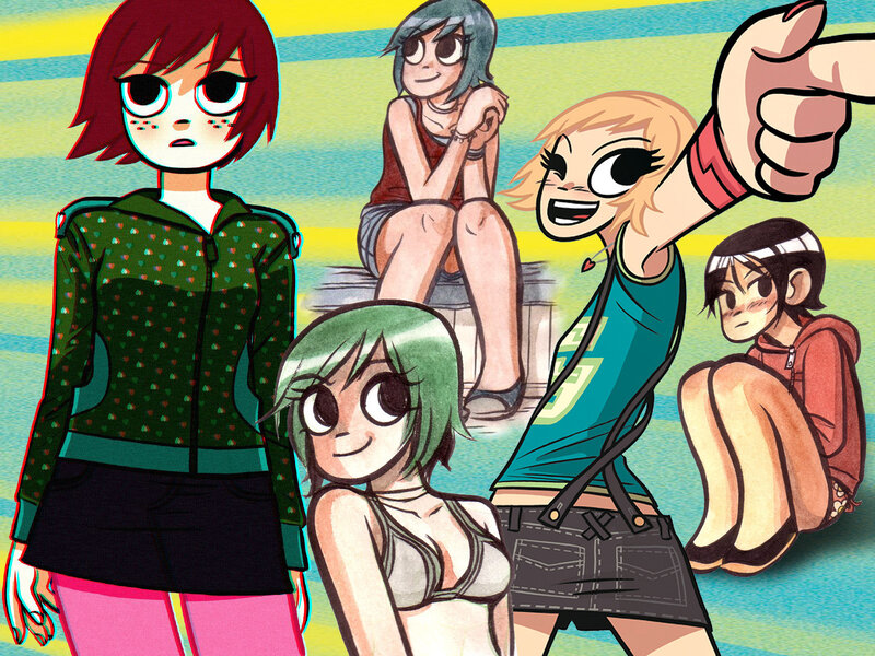 Group of animated girls