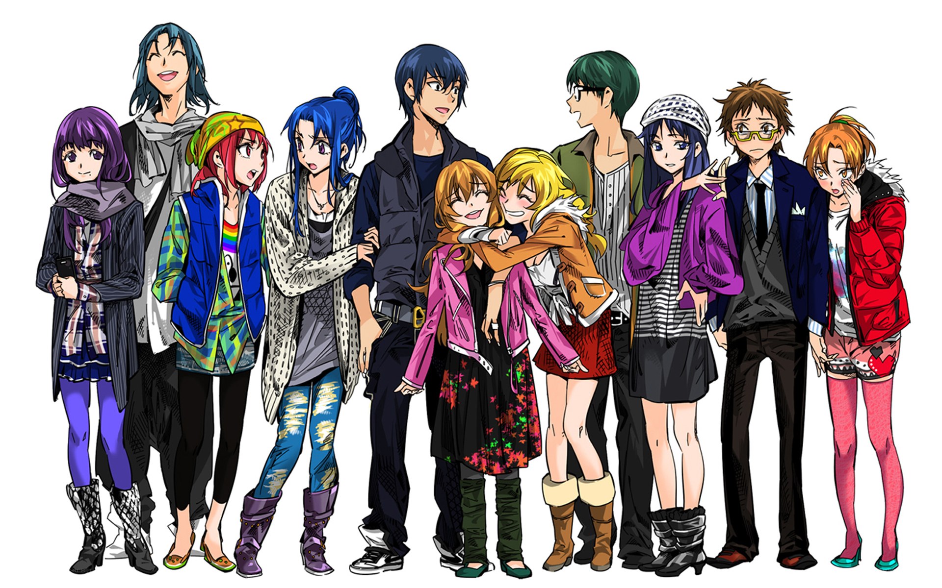 group of anime characters