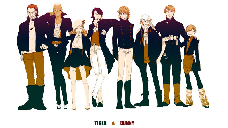 Group of Anime Characters — Black, Confident