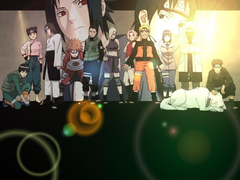 Group of Anime Characters — Black, Dramatic, Anime Characters, Dog