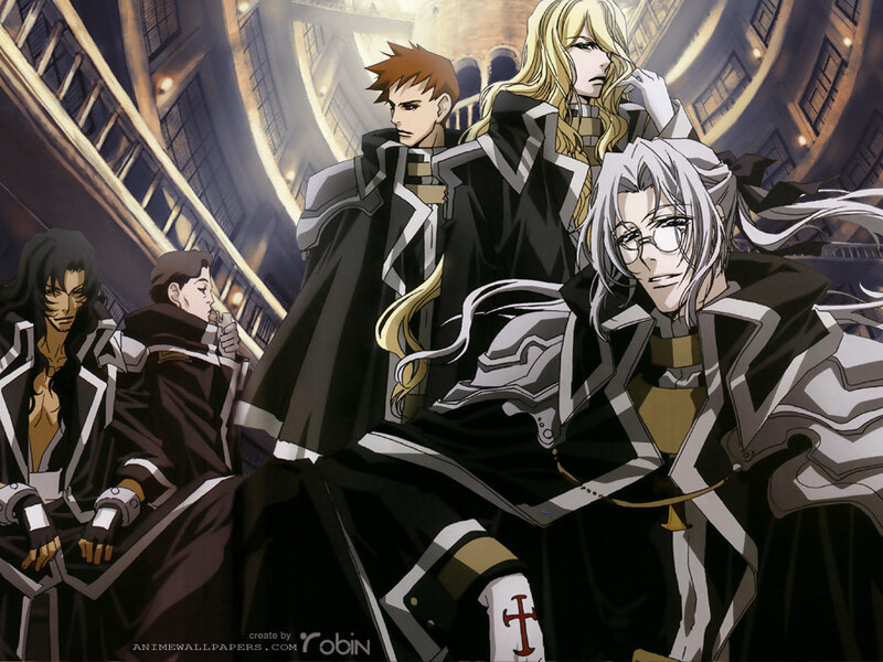 Group of Anime Characters — Black, Dramatic, Cloaked Figures