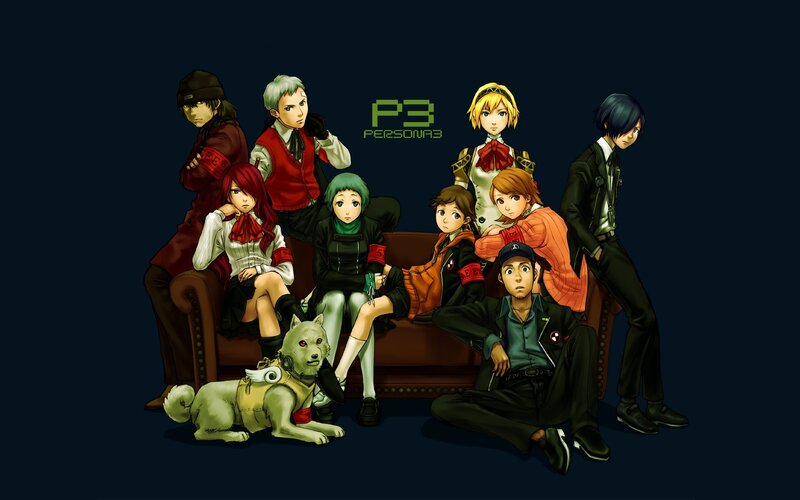 Group of Anime Characters — Black, Dramatic, Dog