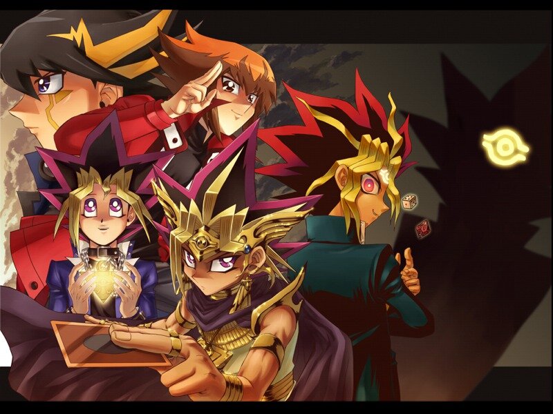 Group of Anime Characters — Black, Dramatic, Duel Monsters