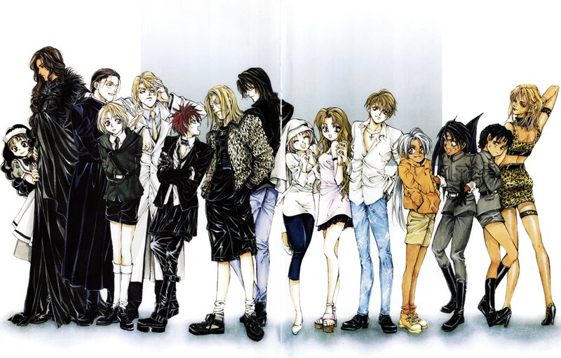 Group of Anime Characters — Black, Dramatic, Manga, Anime Characters