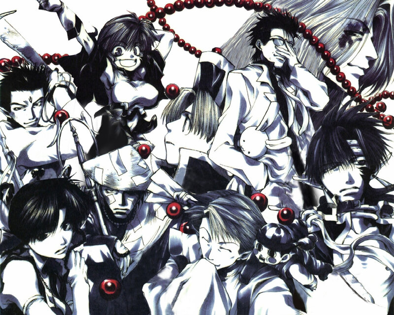 Group of Anime Characters — Black, Dramatic, Manga, Beads