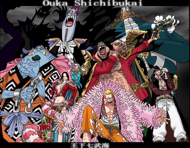 Group of Anime Characters — Black, Dramatic, Manga, Pirates