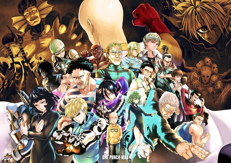 Group of Anime Characters — Black, Dramatic, Manga, Superheroes