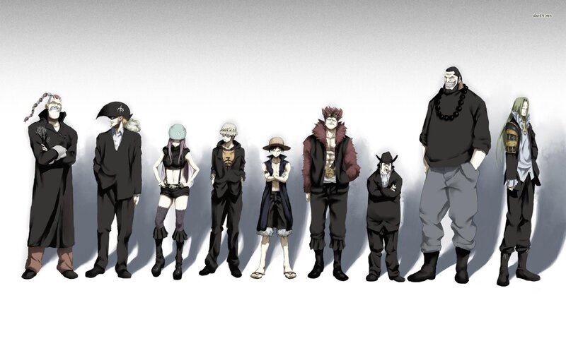Group of Anime Characters — Black, Dramatic, Masks