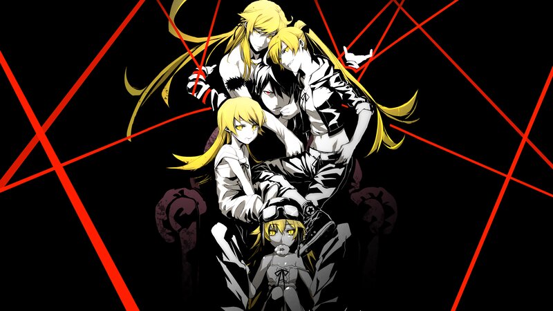 Group of Anime Characters — Black, Dramatic, Yellow Hair