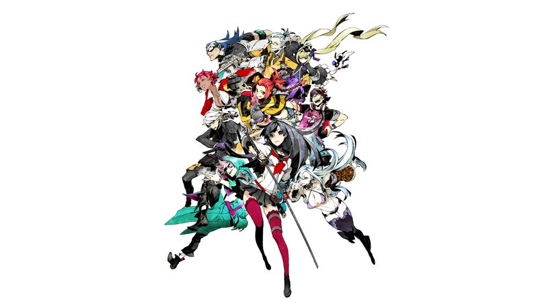 Group of Anime Characters — Black, Dynamic, Swords