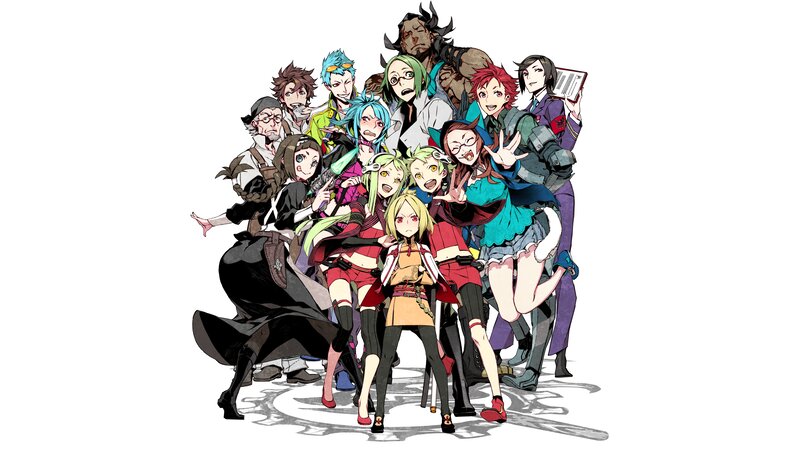 Group of Anime Characters — Black, Energetic