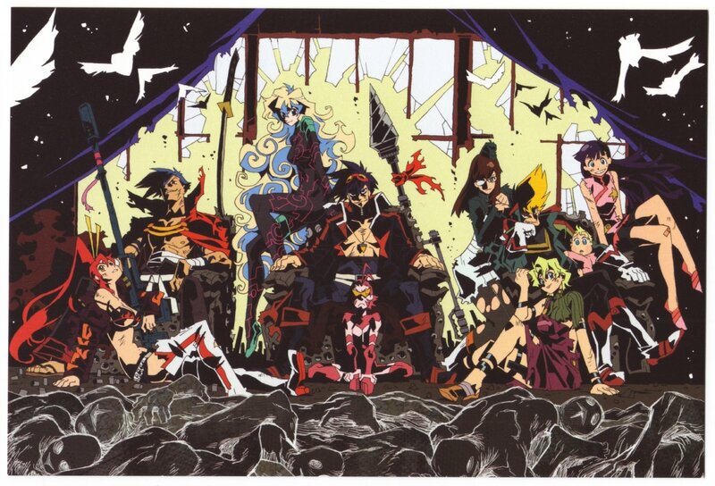Group of Anime Characters — Black