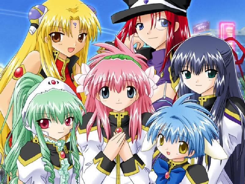 Group of Anime Characters — Blue, Bright