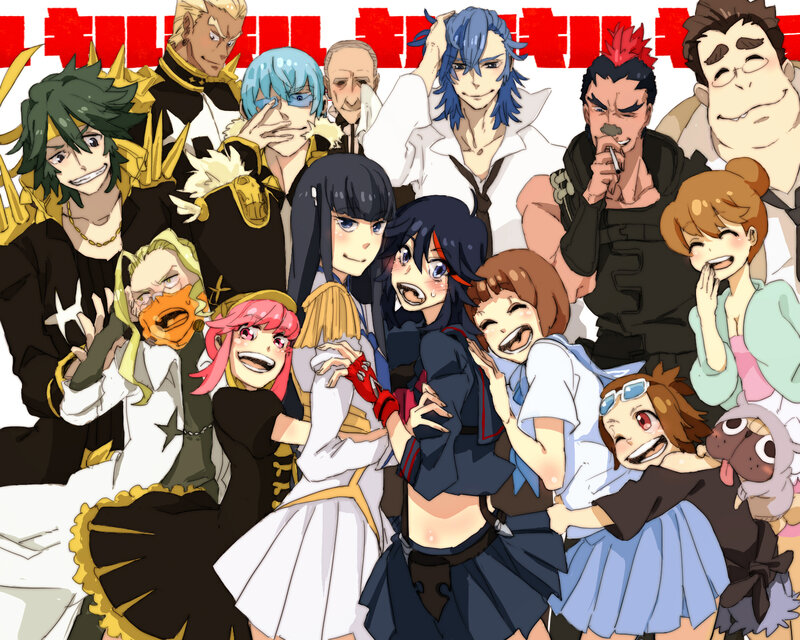 Group of Anime Characters — Blue, Chaotic, Manga, Anime Art