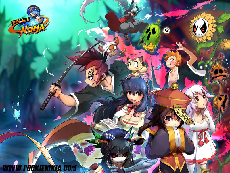 Group of Anime Characters — Blue, Chaotic, Swords