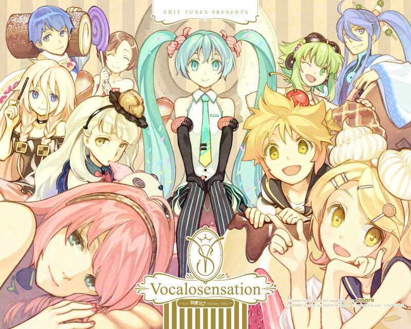 Group of Anime Characters — Blue, Cheerful, Chocolate