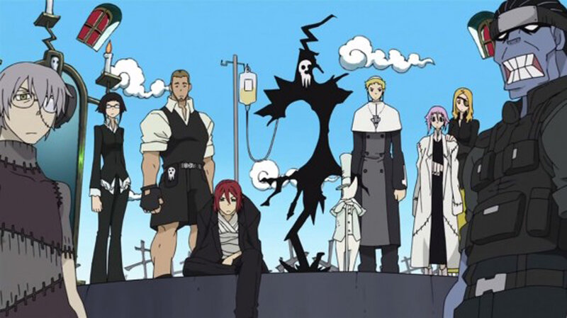 Group of Anime Characters — Blue, Dramatic, Afternoon, Alchemists