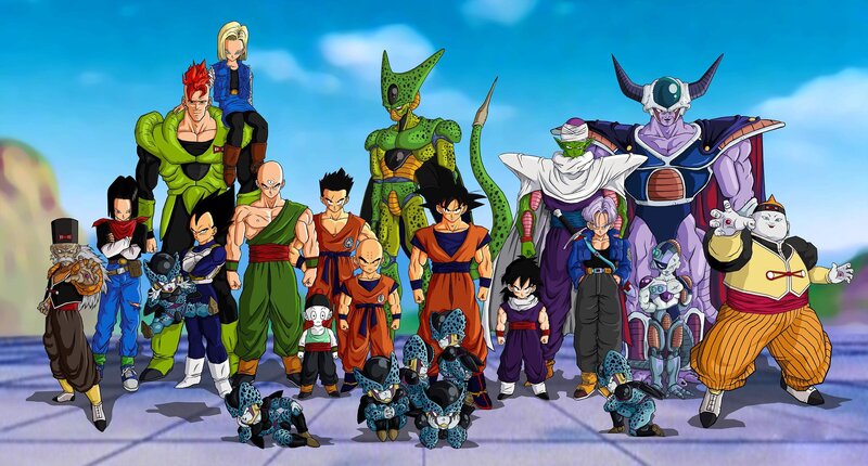 Group of Anime Characters — Blue, Dramatic, Afternoon, Anime Characters, Superheroes