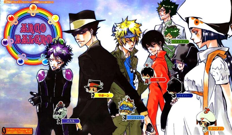 Group of Anime Characters — Blue, Dramatic, Afternoon