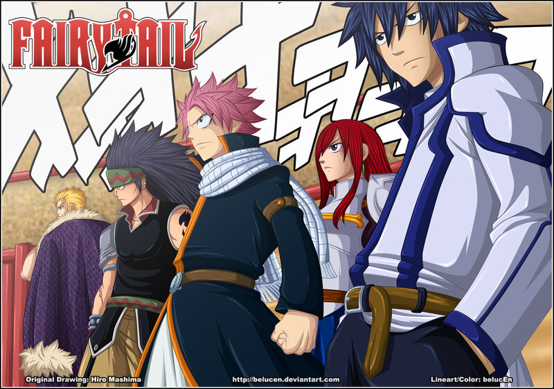 Group of Anime Characters — Blue, Dramatic, Anime Art