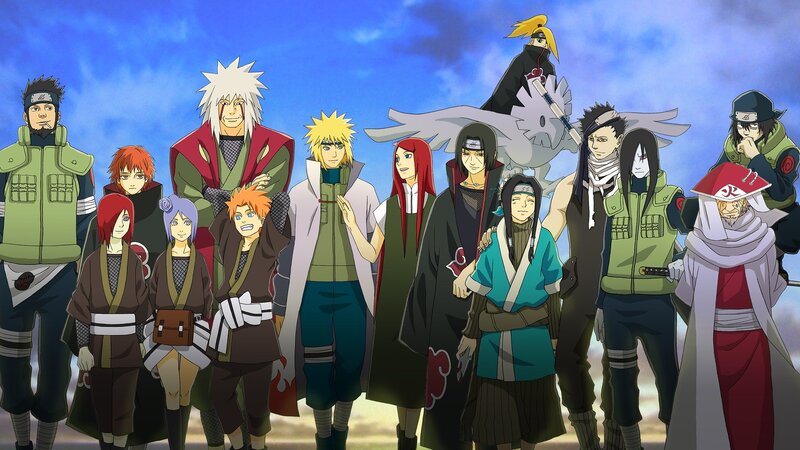Group of Anime Characters — Blue, Dramatic, Anime Characters