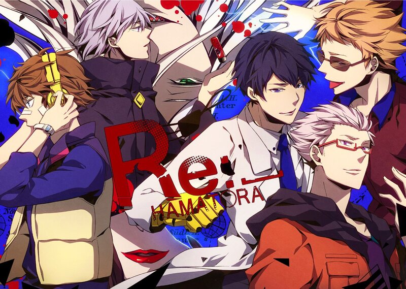 Group of Anime Characters — Blue, Dramatic, Blood Splatters