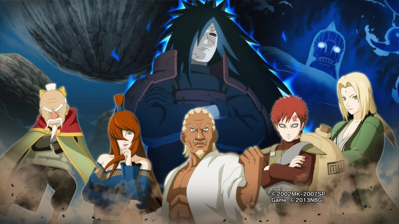 Group of Anime Characters — Blue, Dramatic, Dark Background
