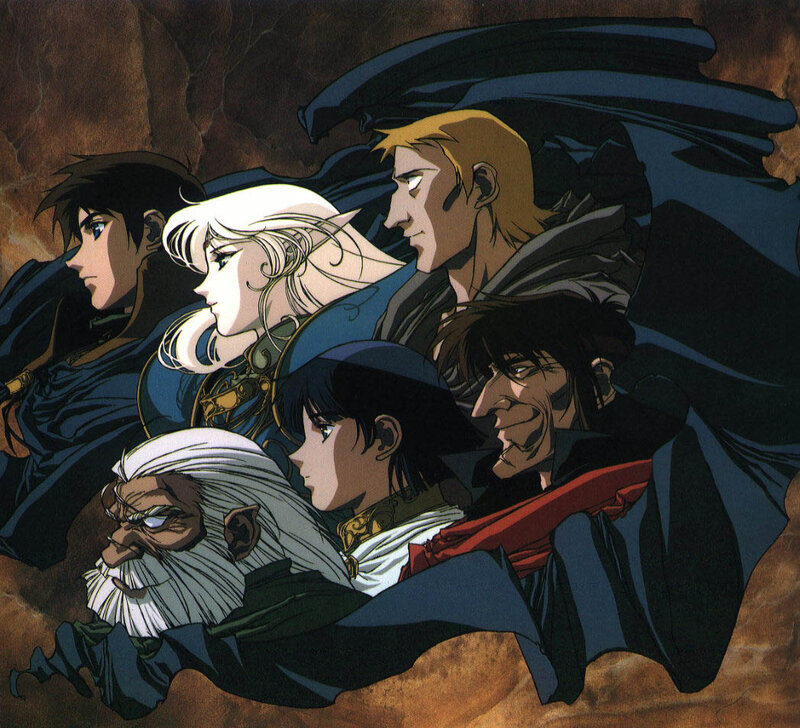 Group of Anime Characters — Blue, Dramatic, Fantasy, Cave