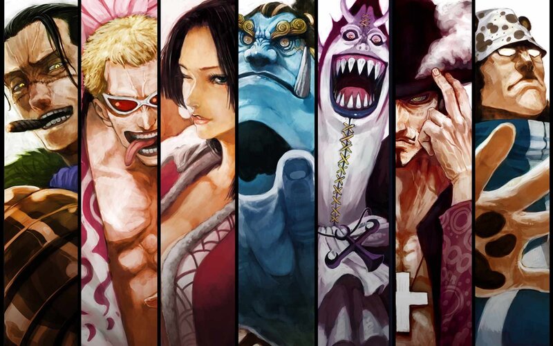 Group of Anime Characters — Blue, Dramatic, Manga, Anime Art, Swords