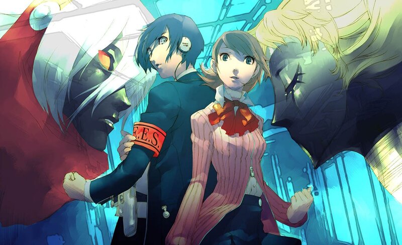 Group of Anime Characters — Blue, Dramatic, Masks, School Uniforms