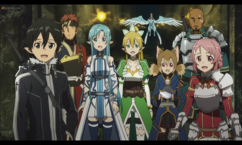 Group of Anime Characters — Blue, Dramatic, Night, Fantasy Creatures, Armor