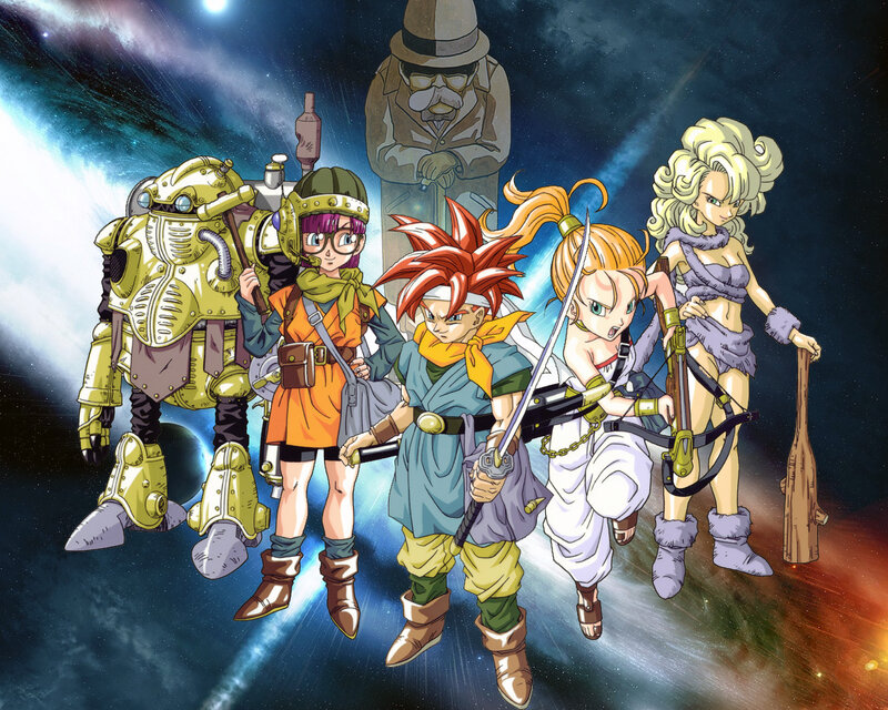 Group of Anime Characters — Blue, Dramatic, Night, Robot