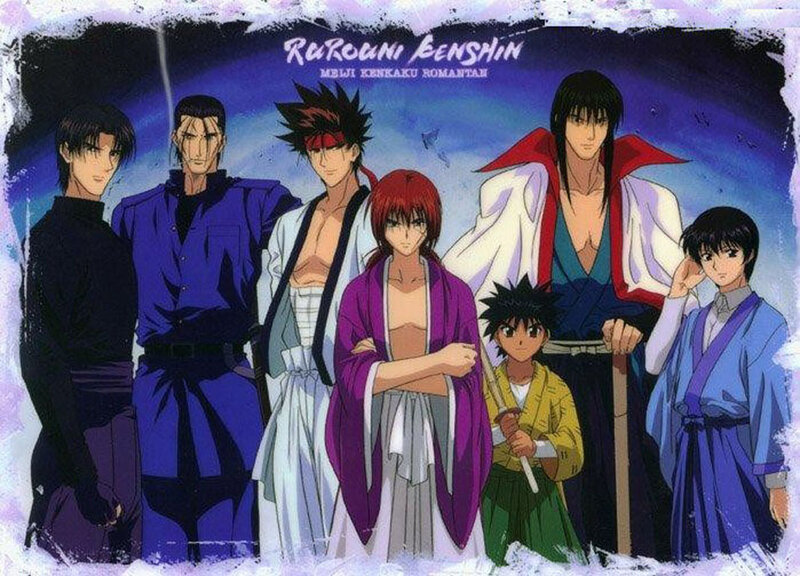 Group of Anime Characters — Blue, Dramatic, Night, Swords