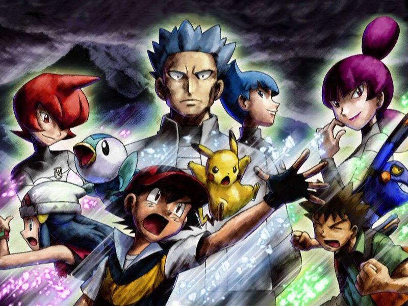 Group of Anime Characters — Blue, Dramatic, Pikachu
