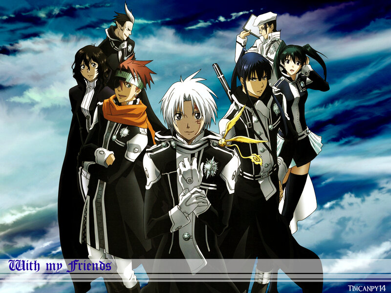 Group of Anime Characters — Blue, Dramatic, Sky
