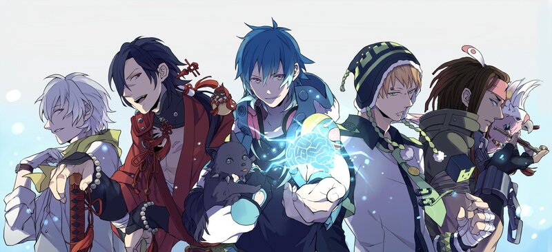 Group of Anime Characters — Blue, Dramatic, Winter, Fantasy Creatures
