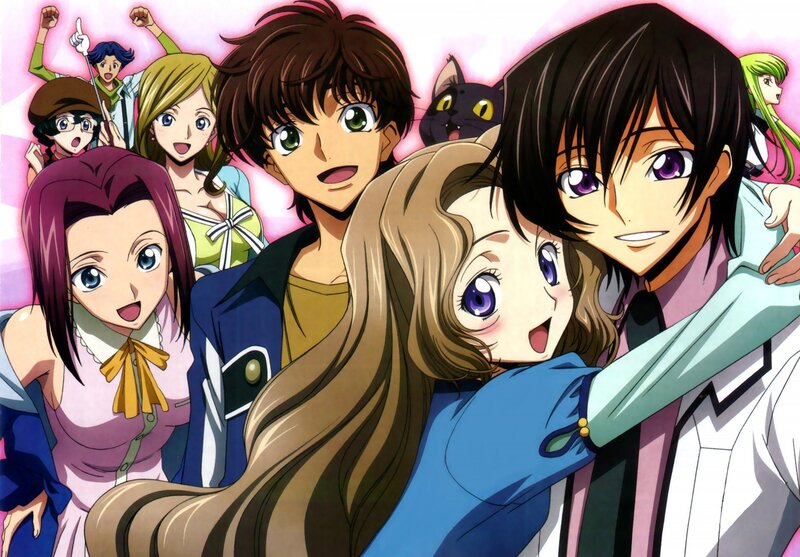 Group of Anime Characters — Blue, Energetic, Cat, Crowd