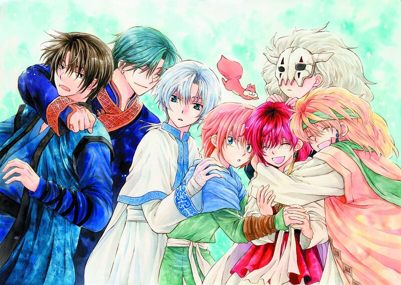 Group of Anime Characters — Blue, Friendly