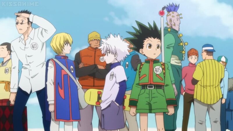 Group of Anime Characters — Blue, Neutral, Afternoon