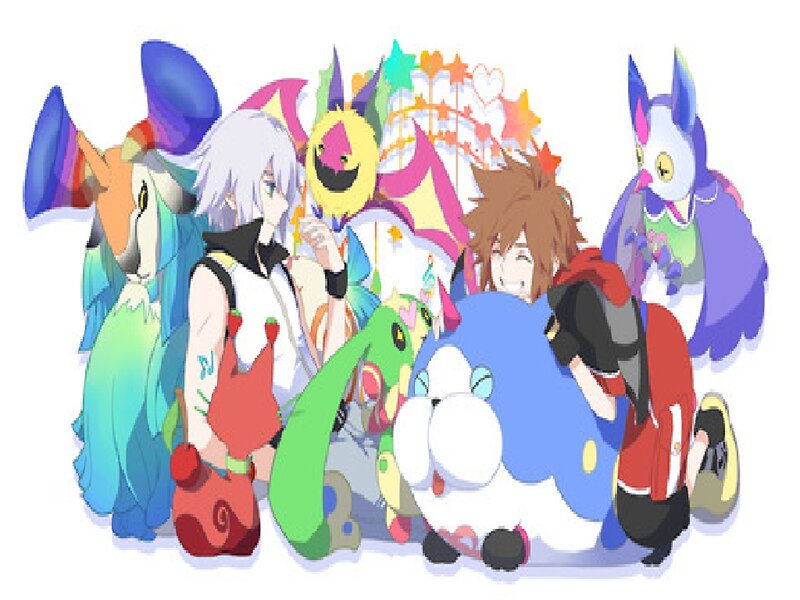 Group of Anime Characters — Blue, Playful, Creatures