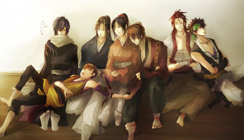 Group of Anime Characters — Brown, Calm