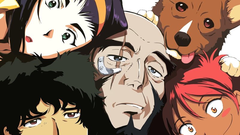 Group of Anime Characters — Brown, Dramatic, Dog, Robotic Eye