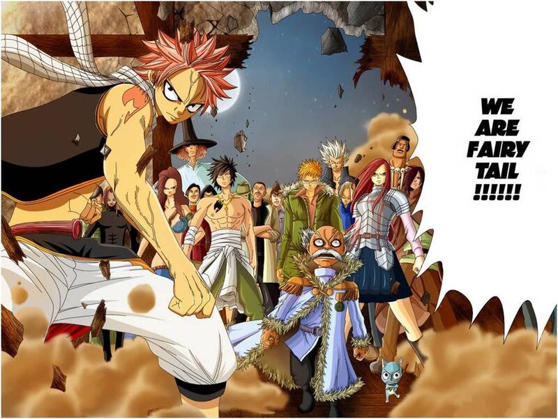 Group of Anime Characters — Brown, Dramatic, Night